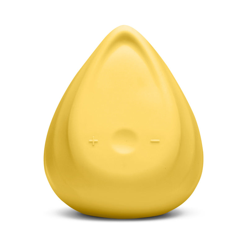 Biird Evii Vibrator in Yuzu Yellow with soft silicone body and creased tip