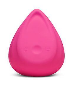 Biird Evii Vibrator Rose Berry held in hand against soft bedding