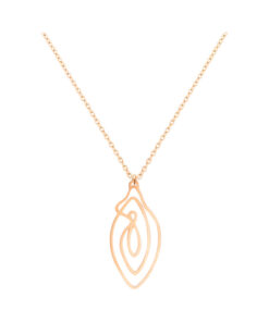 Biird Vulvii Vulva Necklace Rose Gold - discreet line-drawing pendant on a delicate chain