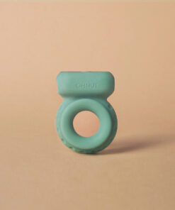 Ohnut Vibrating Ring Jade: soft jade-green silicone ring with embedded whisper-quiet vibrator