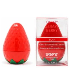 Exsens Oh My Strawberry nipple arousal cream jar with pink label