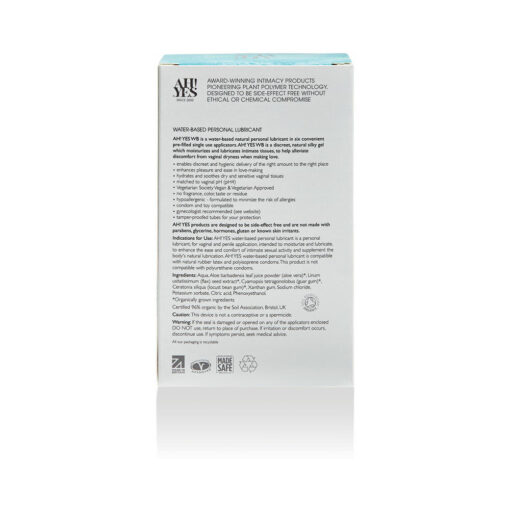 AH! YES WB Water-Based Personal Lubricant Applicators 6-Pack 0.17 oz. - Image 5
