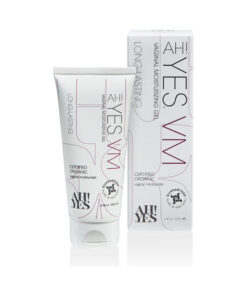 AH! YES VM Vaginal Moisturizing Gel 3.4 oz tube displaying clear