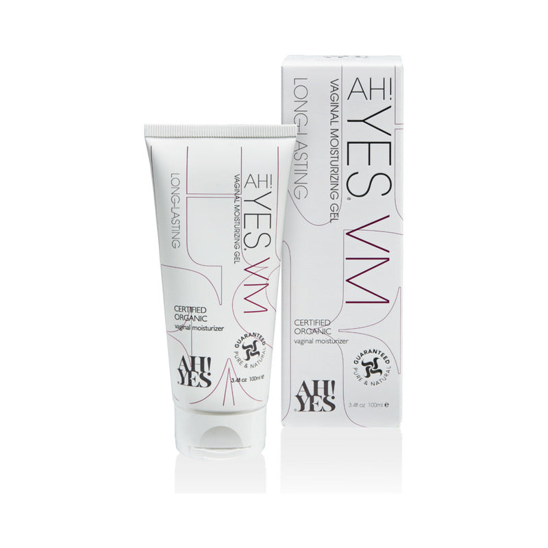 AH! YES VM Vaginal Moisturizing Gel 3.4 oz tube displaying clear