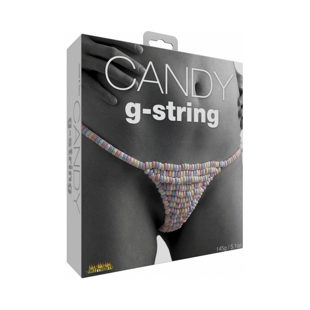 Edible G-String candy laid flat on a white surface