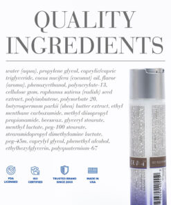 conveying a refreshing and silky lubricant texture.