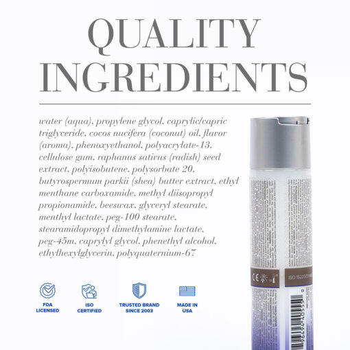 conveying a refreshing and silky lubricant texture.