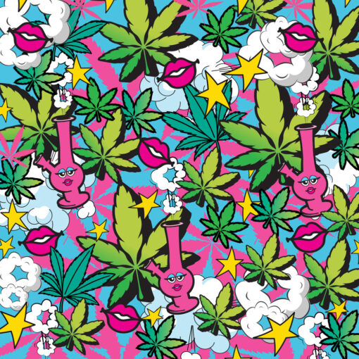 Prints Charming Buzzed Rechargeable 3.5" Bullet - Stoner Chick - Blue - Image 5