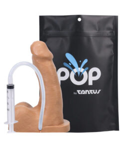 Tantus POP n'' Play Squirting Packer Honey on white