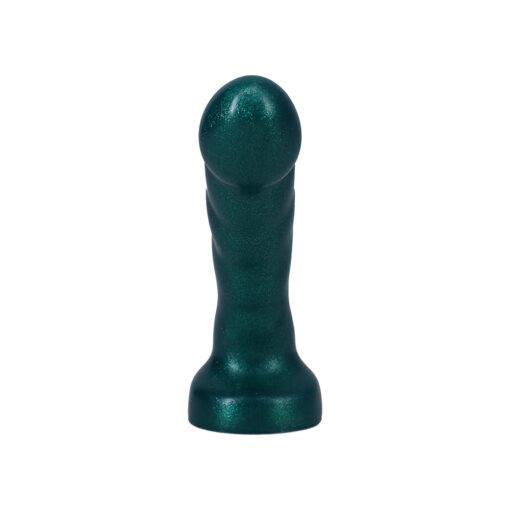 Tantus Acute 5.5 in. Curved Dildo Medium-Firm Emerald - Image 4