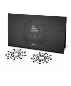 Black Bijoux Indiscrets rhinestone pasties on a surface