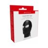 Black PU leather Me You Us Hood with Eyes