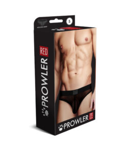 Prowler RED fishnet assless brief in black size small
