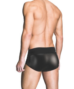 glossy black fabric.