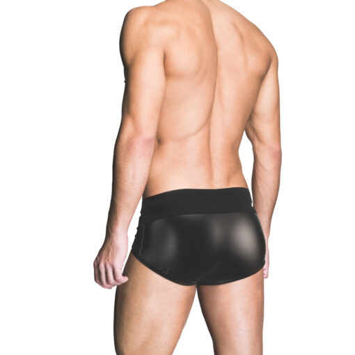 glossy black fabric.