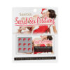 Santa's Secret Sex Positions Scratch Tickets with silver scratch-off coating on a festive holiday design.